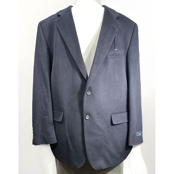Chaps Other - Chaps Suit Coat 46L Wool Cashmere Silk Navy Blue Soft‎ NWT